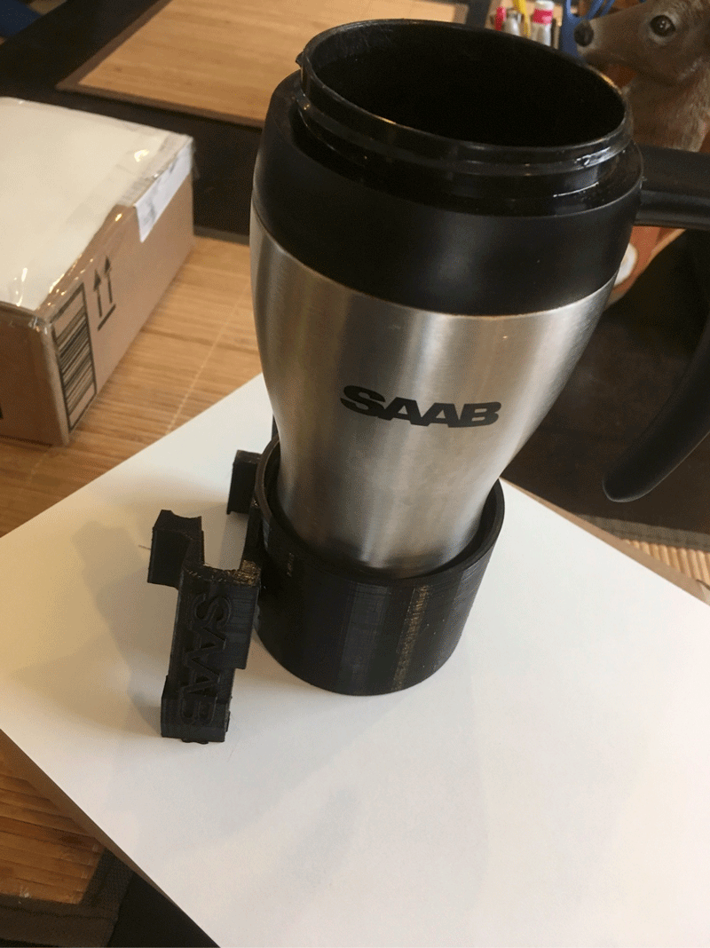 Classic Saab 900 3d printed Cup holder